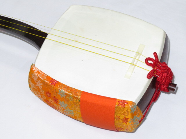 中古三味線　紅木　長唄