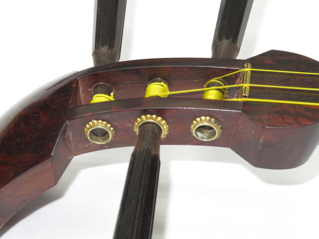 中古三味線　紅木　長唄