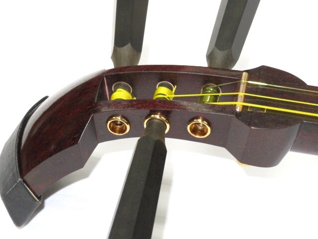中古三味線　半津軽　紅木