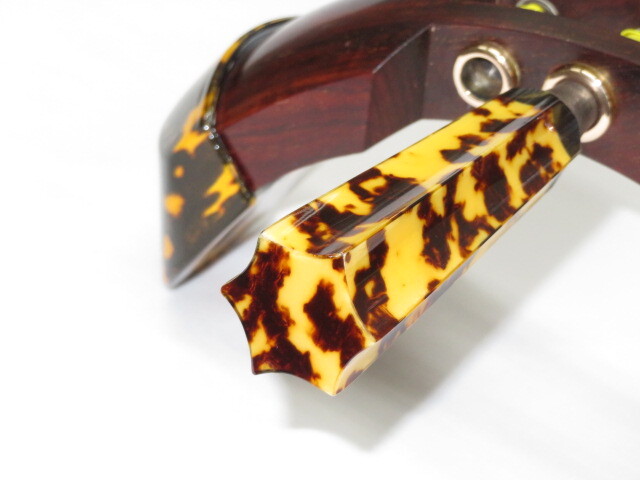 中古三味線　紅木　津軽　金細　綾杉胴