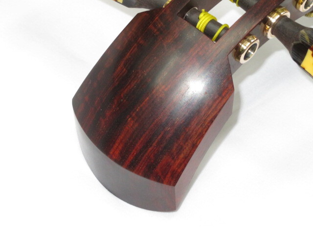 中古三味線　紅木　津軽　金細　綾杉胴