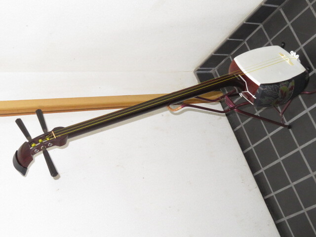 中古三味線　紅木　小唄端唄