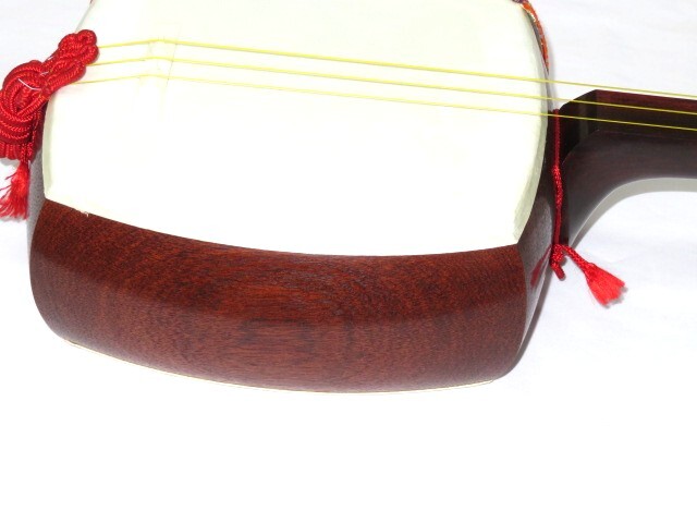 中古三味線　紅木　地唄