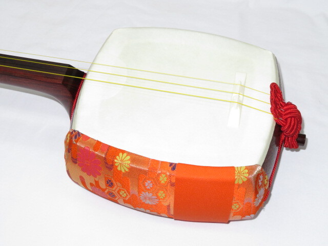 中古三味線　紅木　地唄