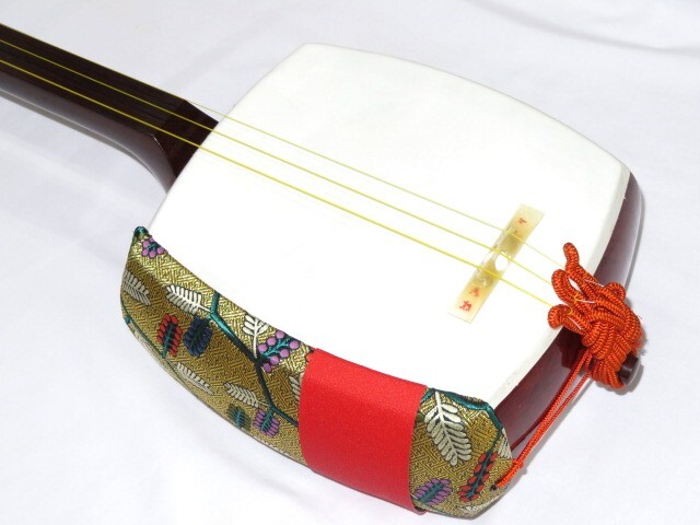 中古三味線　紅木　地唄