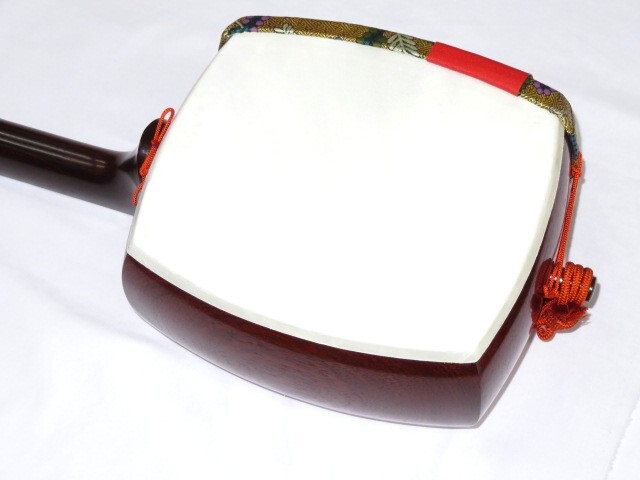 中古三味線　紅木　地唄