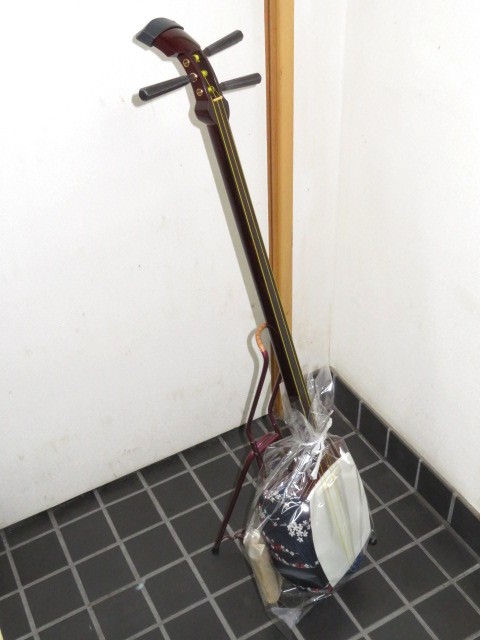 新品三味線　紅木長唄