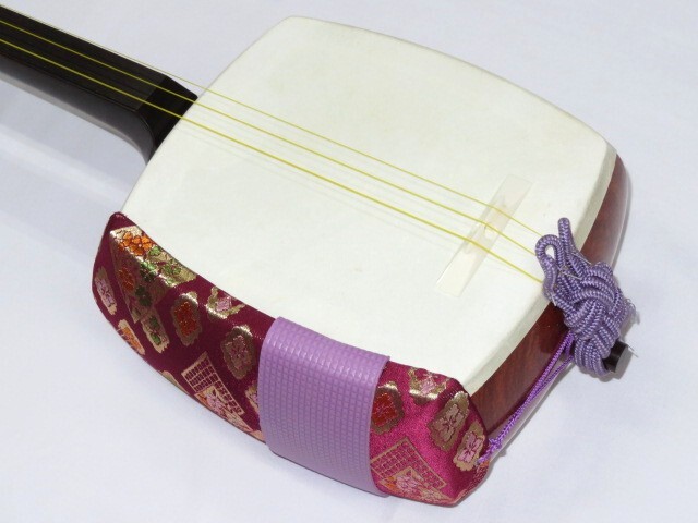 中古三味線　紅木　地唄