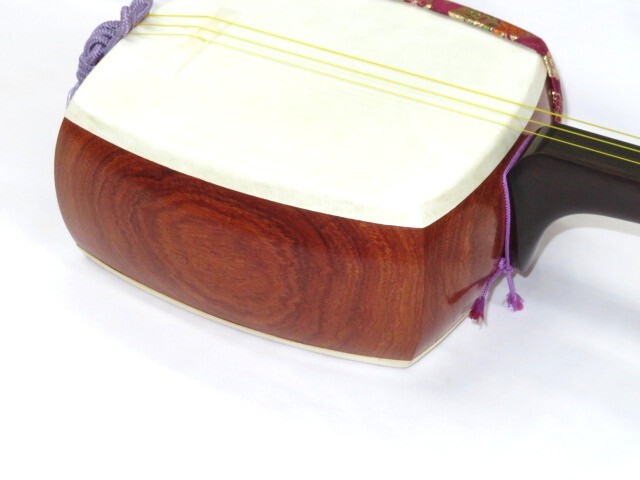 中古三味線　紅木　地唄