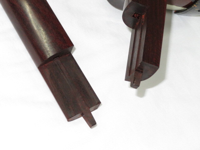 新品三味線　紅木津軽　綾杉胴