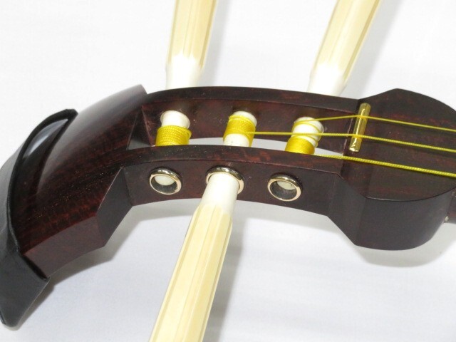 中古三味線　紅木　長唄