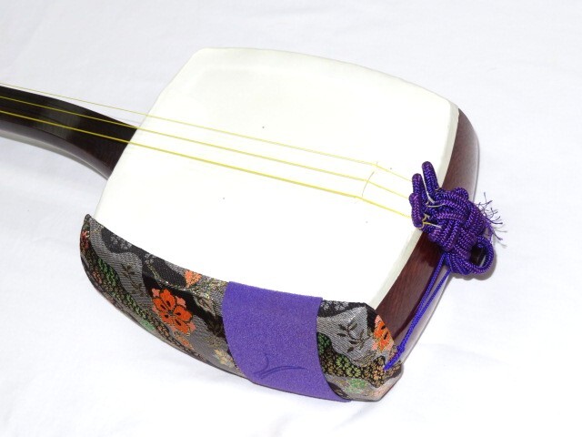 中古三味線　紅木　長唄