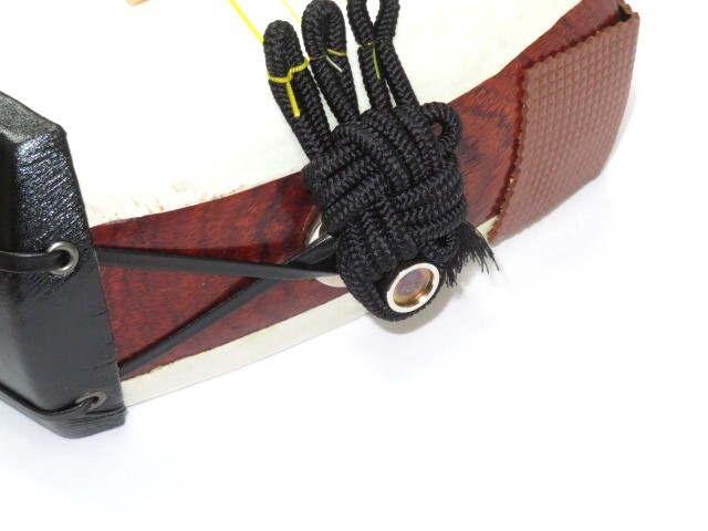 中古三味線　紅木　津軽