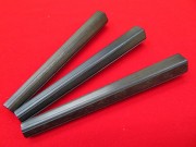 最高級天然素材　三味線糸巻き3本セット　細棹　中棹　素六面取り 最高級天然素材 三味線糸巻き3本セット 細棹 中棹 素六面取り