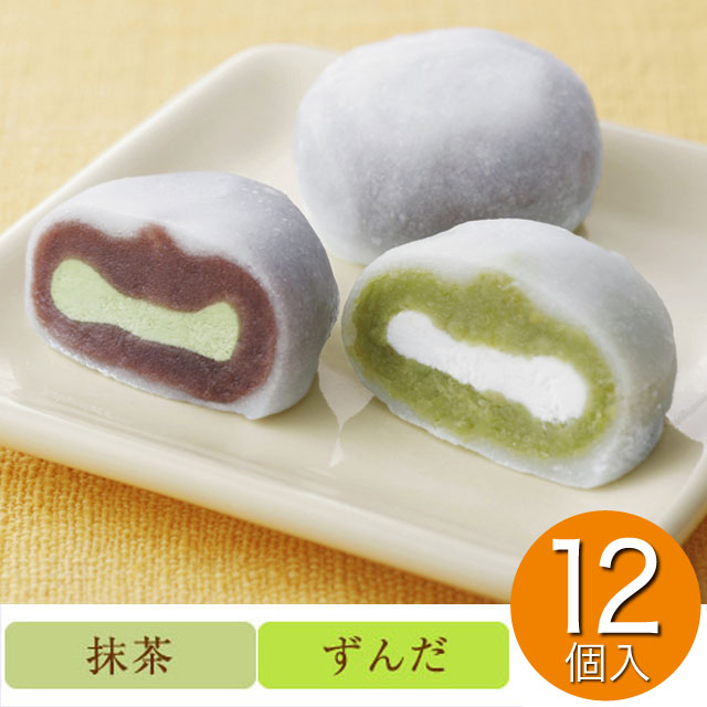 喜久福　2種詰合せ12ヶ入　（抹茶生クリーム／ずんだ生クリーム）