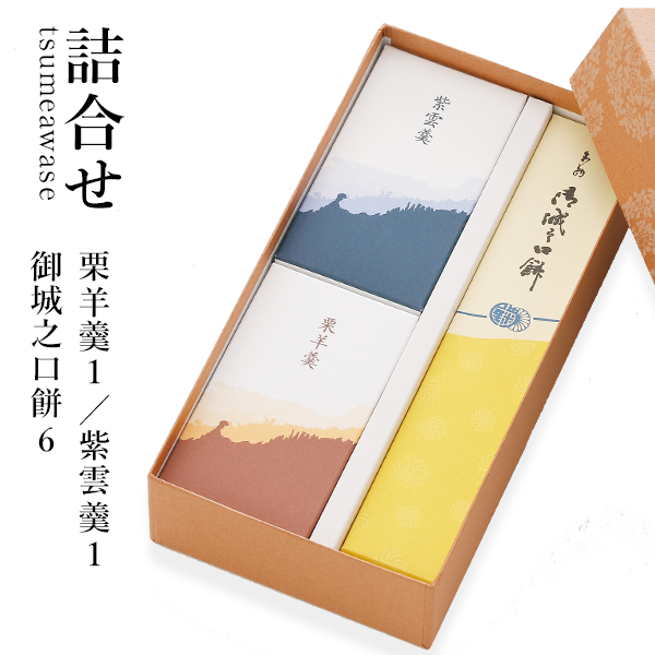 詰合せ 羊羹（栗羊羹・紫雲羹）２本入／御城之口餅６個入