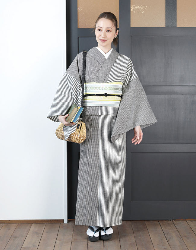 綿麻きもの 59kimono シマシマとギンガム