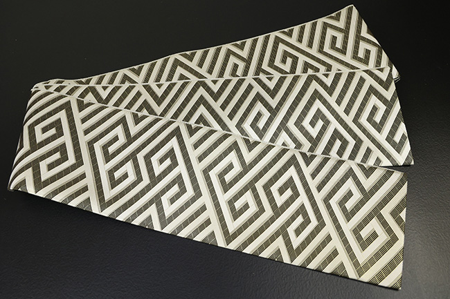 【受注生産】あづまやオリジナル 博多織 西村織物 正絹 半幅帯 佐賀錦 雷門