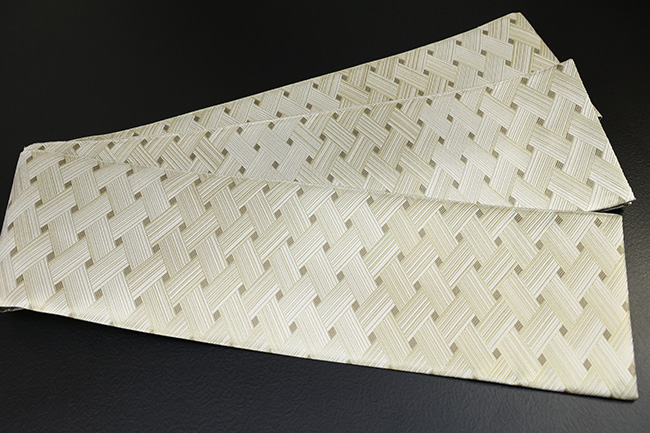 【受注生産】あづまやオリジナル 博多織 西村織物 正絹 半幅帯 佐賀錦 網代