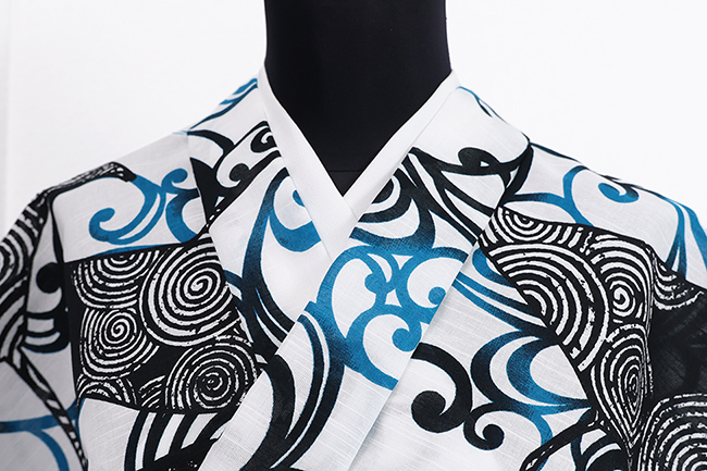 itomi浴衣(ゆかた) 優華壇  綿 マンタ 白 ◆男女兼用◆