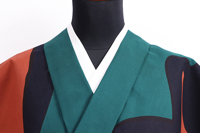 三勝 浴衣(ゆかた) 清水敬三郎 歌川国芳/浮世よしづ久志 赤×緑×黒 ◆男女兼用◆