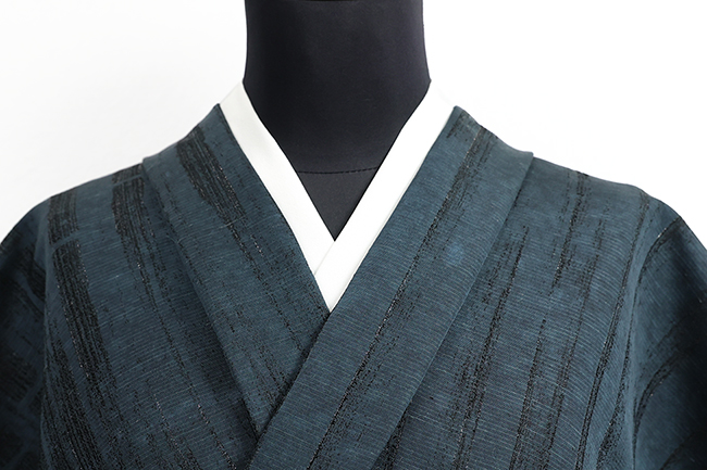 【価格はお問い合わせください】誉田屋源兵衛 着物 お召し 大麻布 「麻世妙」 二人静 浄妙竹 深緑×黒