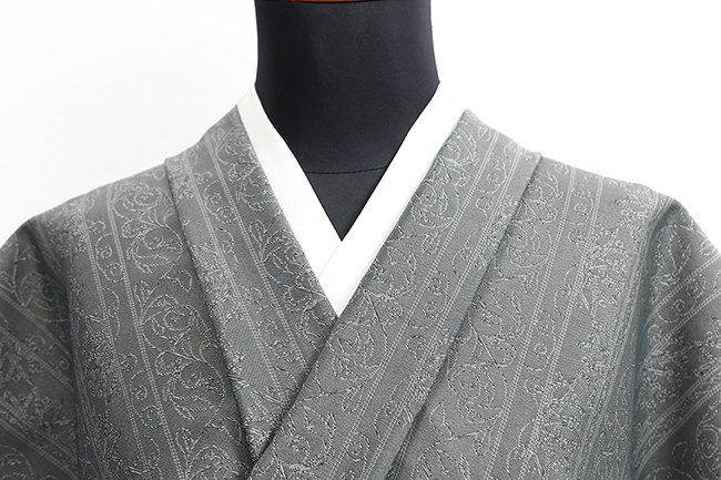 Kimono Factory nono 木綿着物 GRITTER （グリッター） 平和 灰色