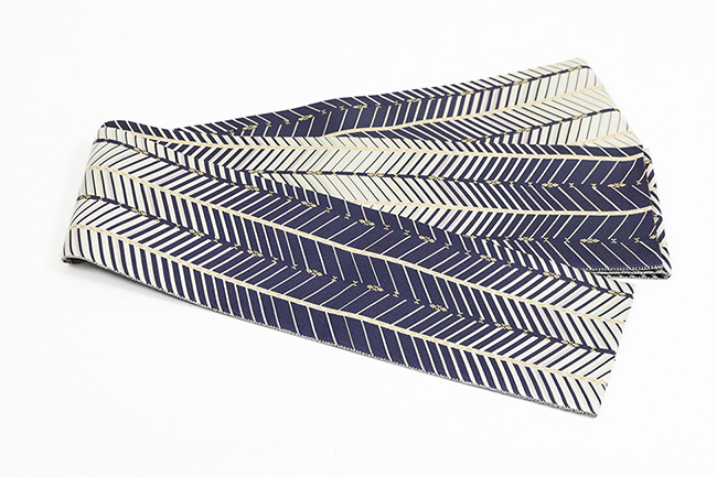 あづまやオリジナル 西村織物 博多織 半幅帯 佐賀錦 杉綾