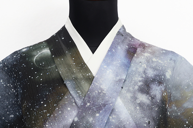 本麻 夏着物 小千谷ちぢみ 楊柳 RUMIX 月夜