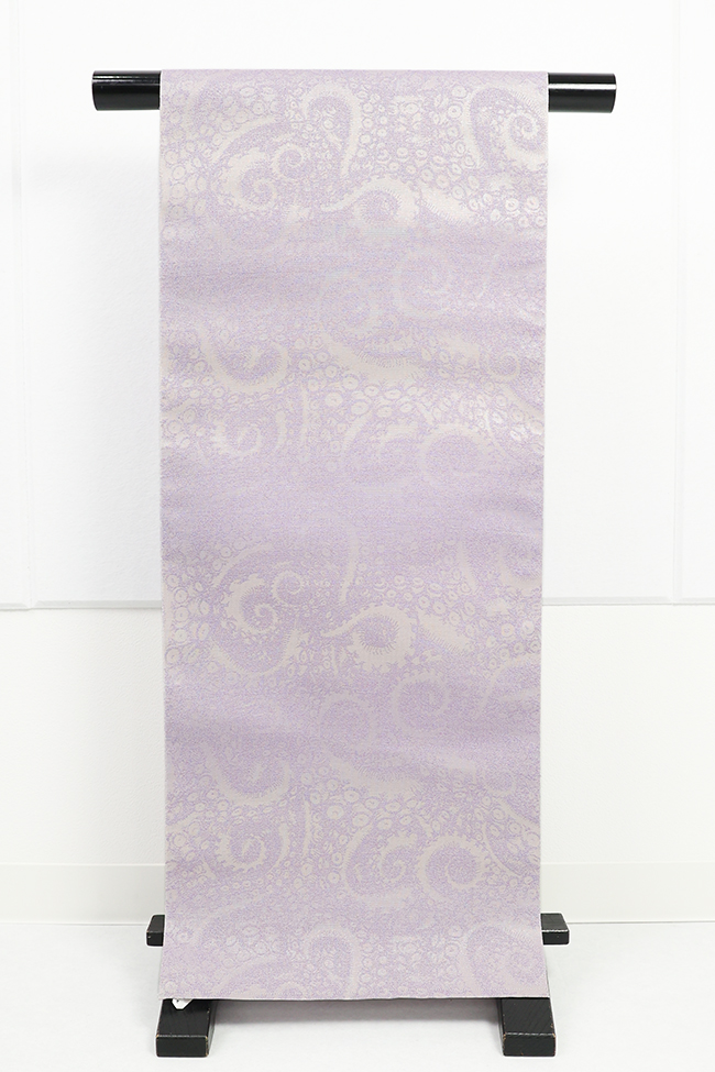 蔦屋久兵衛 ひとえ八寸帯（兵児帯） 蛸 紫