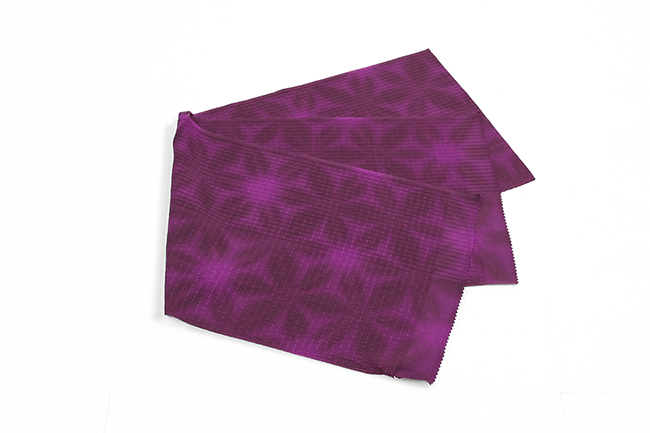 藤井絞 正絹 帯揚げ 雪花絞り 紫