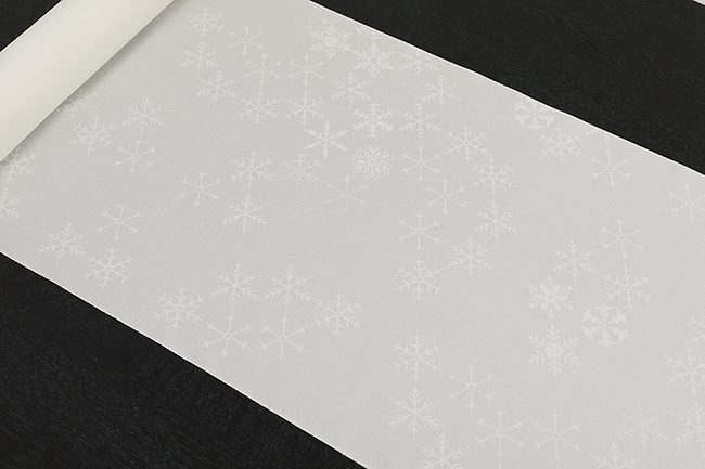 【洗える正絹 長襦袢 流砂】京都浅見謹製 雪の結晶 白 広幅