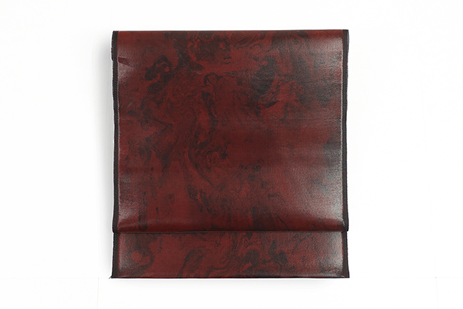 【価格はお問い合わせください】誉田屋源兵衛 正絹 九寸名古屋帯  漆流し 朱