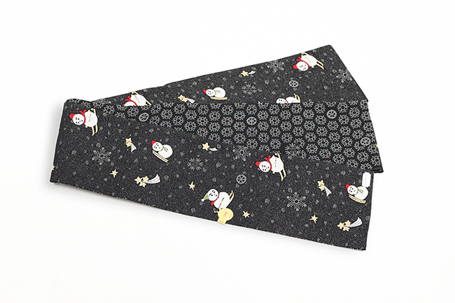 西陣織 半幅帯  雪だるま スキー