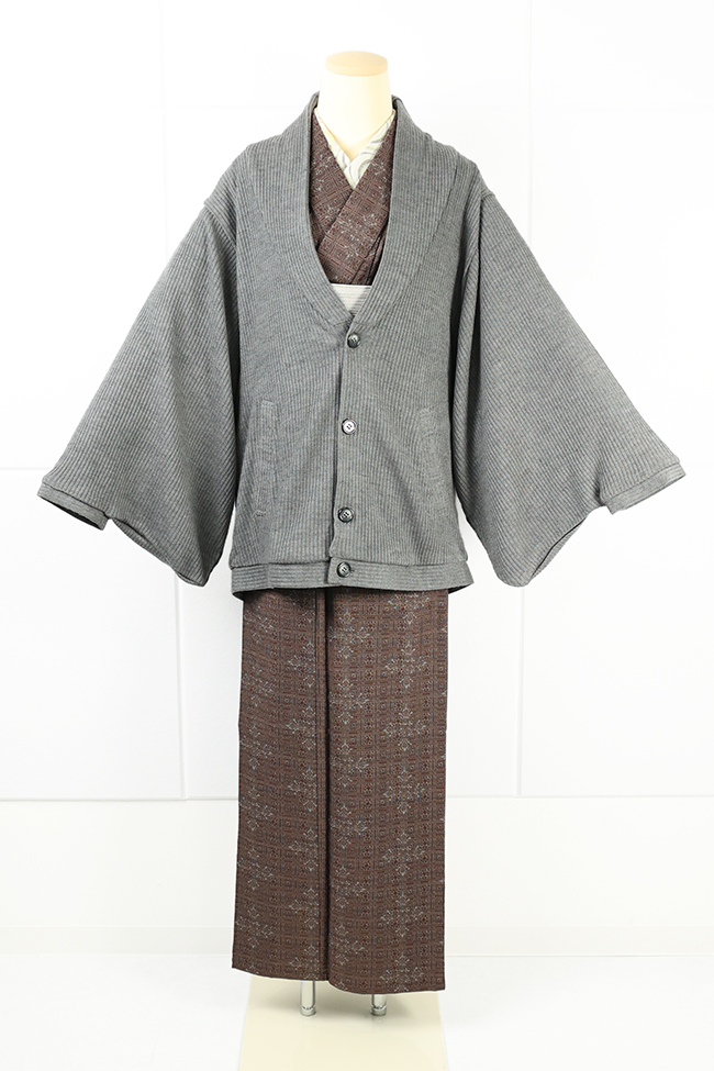 Kimono Factory nono 着物カーディガン ニットEarl 灰色