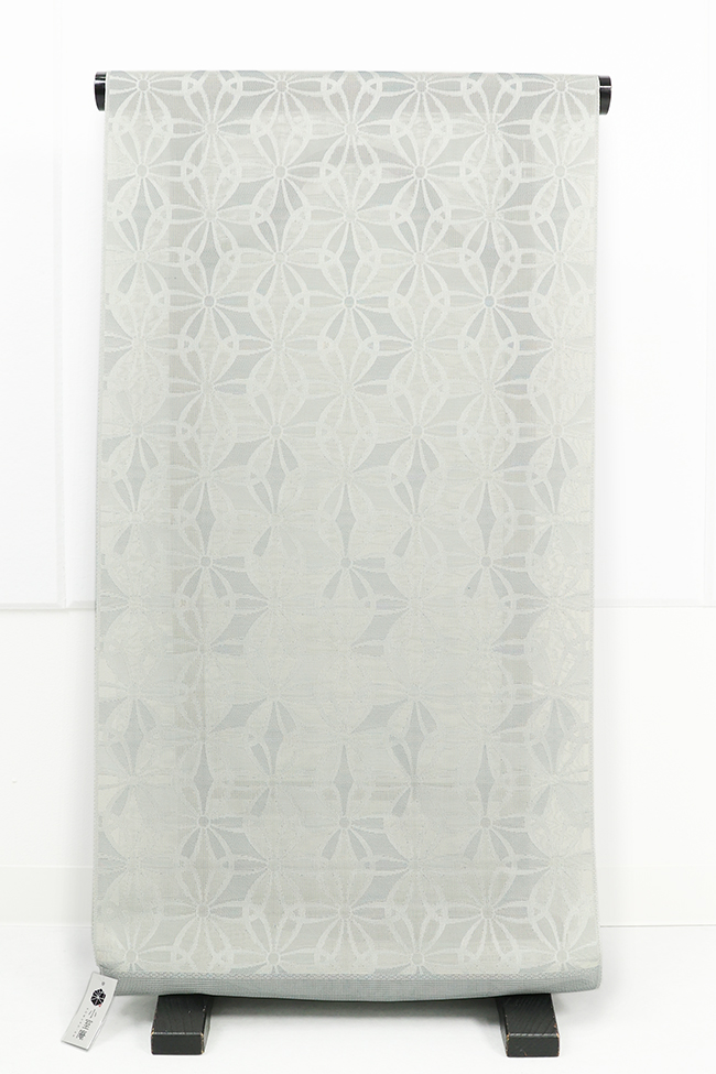 小室庵 正絹 紋紗 着物 羽織 手まり七宝 灰色