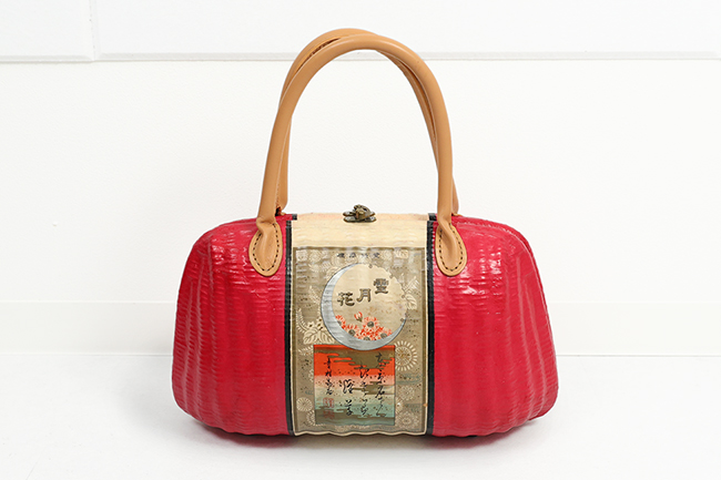 HANYI_YA はにぃ屋 一閑張り 鞄 バッグ 106 煙草の掛け紙 赤