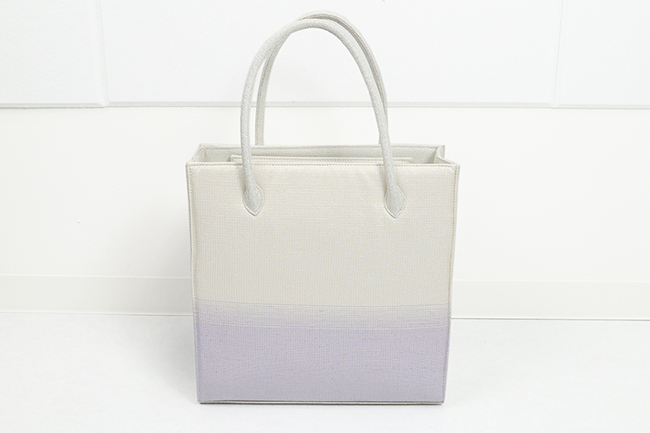 華千年 バッグ ハンドバッグ ぼかし 白×薄紫