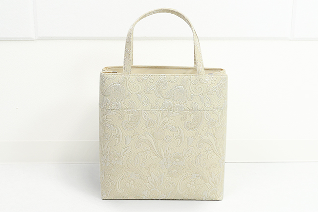 華千年 バッグ ハンドバッグ 更紗 小 ベージュ