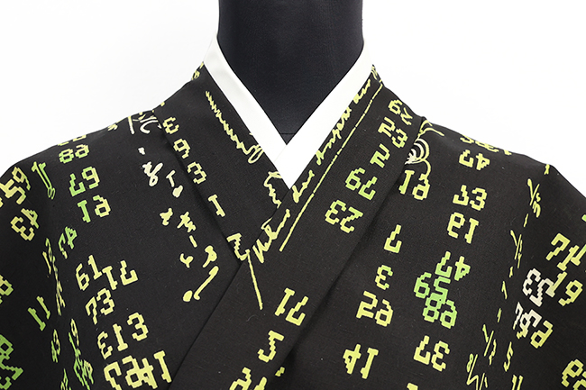 Rumi Rock(ルミロック) 浴衣(ゆかた) リーマン予想 黒地に緑