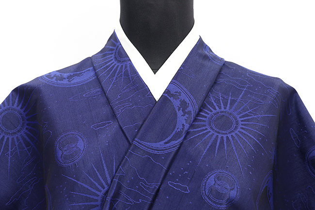 【5/1ライブショッピング紹介商品】Kimono Factory nono（キモノファクトリーノノ） ポリエステル着物 Zeffer ゼファー ルミナス 青