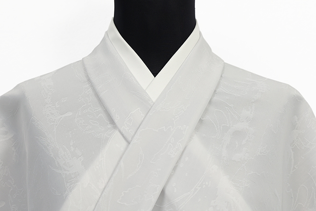 【5/1ライブショッピング紹介商品】Kimono Factory nono（キモノファクトリーノノ） ポリエステル着物 Zeffer ゼファー フレア 白