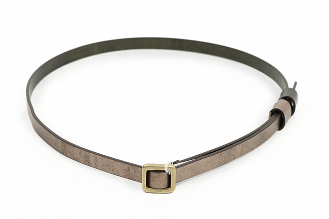 【受注商品】カレンブロッソ 帯締めベルト リバーシブル 琳派シルバー レザー RSグリーン×カッパーゴールド
