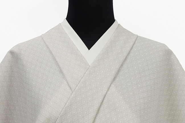 Kimono Factory nono 木綿着物 GRITTER （グリッター） オーダー仕立て付き ダイヤ 白