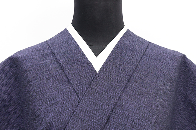 【10/16ライブショッピング紹介商品】あづまやオリジナル 三河木綿 木綿着物 霞 かすみ 紫 KA-06