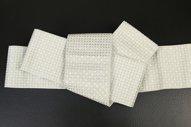 博多織 西村織物 正絹 角帯 切子 白