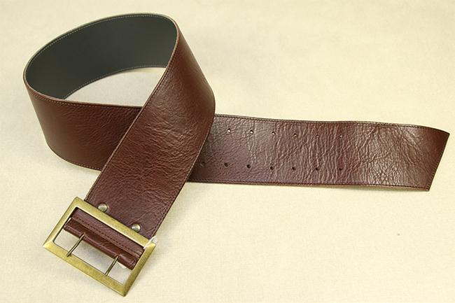 Kimono factory nono 角帯 Arizona 牛革 ベルト 焦茶
