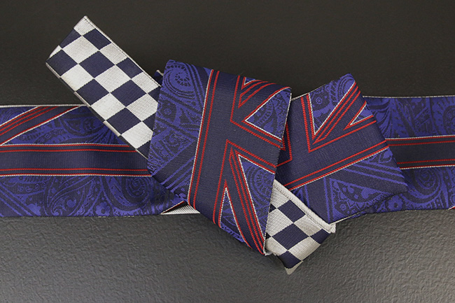 【予約商品】あづまやオリジナル スレッドルストリート 西陣織 蔦屋久兵衛 角帯 ネイビージャック