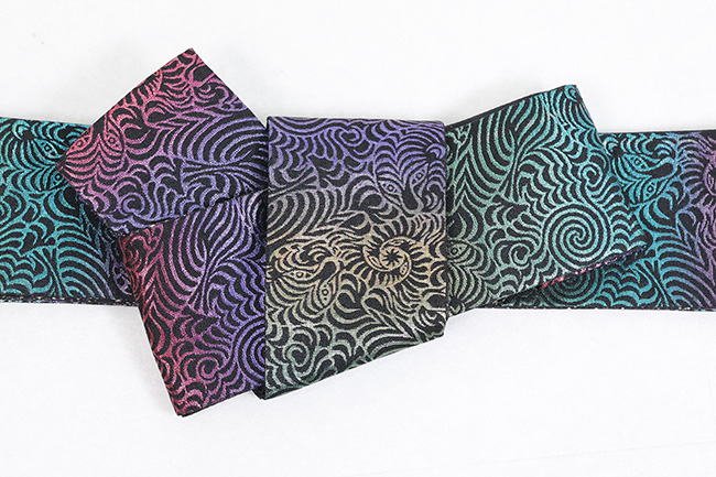 西陣織 蔦屋久兵衛 角帯 正絹 トラ レインボー