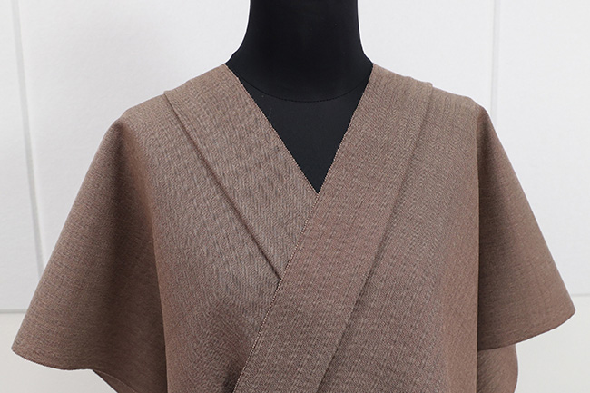 三勝 シルクウール ヘリンボーン 茶 4252-625 ◆男女兼用◆